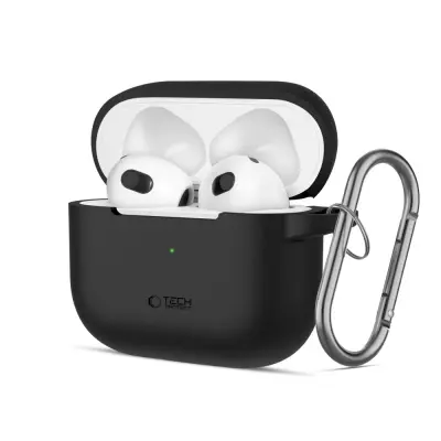 SILIKONSKI KAVELJ TECH-PROTECT ZA OVITEK APPLE AIRPODS 3 ČRNO