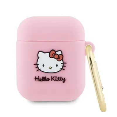 SILIKONSKI 3D OVITEK HELLO KITTY ZA AIRPODS 1/2 ROZA KITTEN