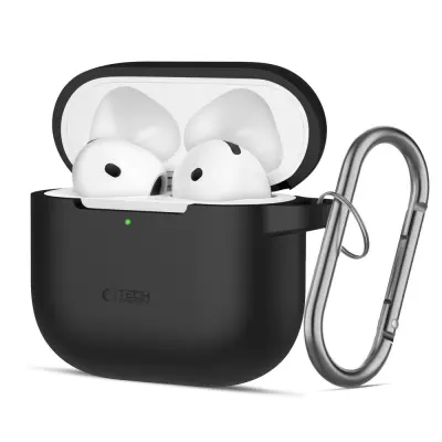 SILIKONSKI KAVELJ TECH-PROTECT ZA OVITEK APPLE AIRPODS 4 ČRNO