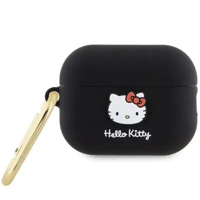SILIKONSKI OVITEK HELLO KITTY 3D ZA AIRPODS PRO 2 ČRN