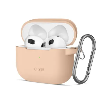 SILIKONSKI OVITEK TECH-PROTECT HOOK ZA APPLE AIRPODS 3 CAFFE LATTE