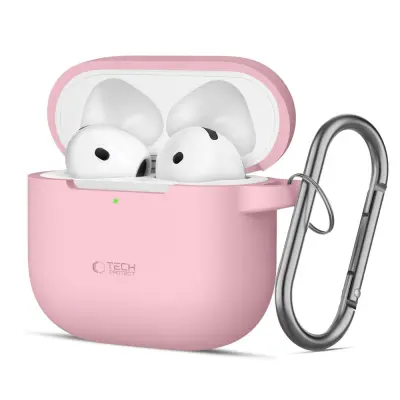 SILIKONSKI OVITEK TECH-PROTECT HOOK ZA APPLE AIRPODS 4 DUSTY PINK