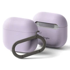 SILIKONSKI OVITEK RINGKE ZA APPLE AIRPODS 4 SVETLO VIJOLIČEN ZAŠČITNI OVITEK