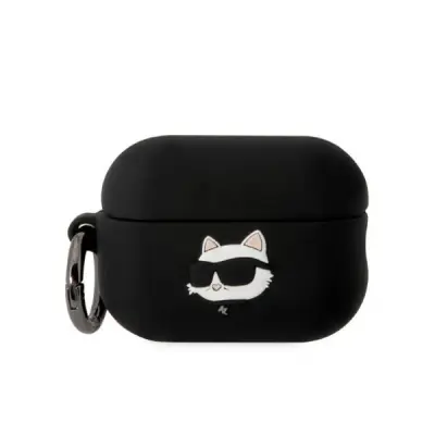 KARL LAGERFELD OVITEK SILIKON CHOUPETTE HEAD 3D ZA AIRPODS PRO 2 ČRN