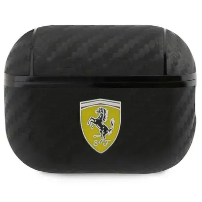 FERRARI ON TRACK PU CARBON ETUI ZA AIRPODS PRO 2 ETUI ČRN