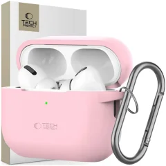 SILIKONSKI OVITEK TECH-PROTECT HOOK ZA APPLE AIRPODS PRO 1 2 DUSTY PINK