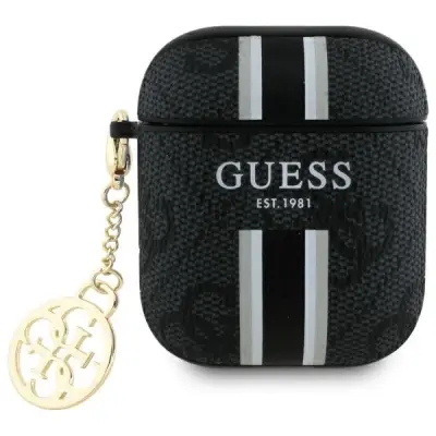 GUESS OVITEK GUA2P4RPSK ZA AIRPODS 1/2 BLACK BLACK 4G STRIPE