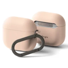 SILIKONSKI OVITEK RINGKE ZA APPLE AIRPODS 4 ROZA SAND ZAŠČITA