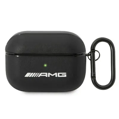 AMG USNJENI VELIKI LOGO ZA AIRPODS PRO ETUI ČRN