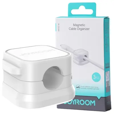 Joyroom JR-ZS368 magnetni kabelski organizator - bel (6 kosov)