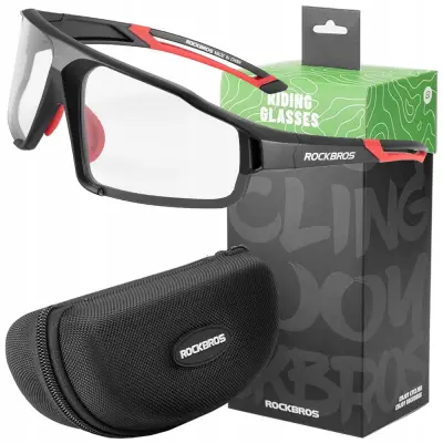 ROCKBROS BICIKLISTIČKE NAOČALE PHOTOCHROMIC UV400 DURABLE CRNO-CRVENO