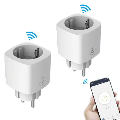 Set 2 pametnih vtičnic WiFi 16A z funkcijo merilca porabe