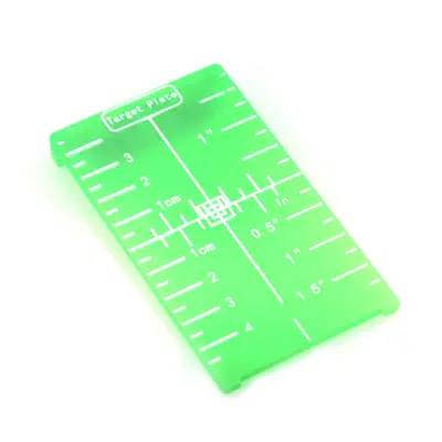 Rosfix Zelena Tarča za Lasersko Libelo – 10x7 cm, 3D Skala, 2 Magneta, Visoka Natančnost | Za Orange Eye