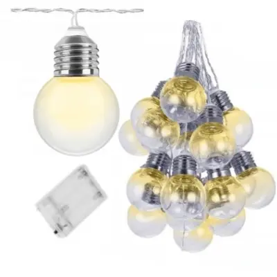 Rosfix LED Girlanda 3 m – Topla Rumena Svetloba, 20 Lučk, Na Baterije | 1.2W, 3x AA, 24V DC