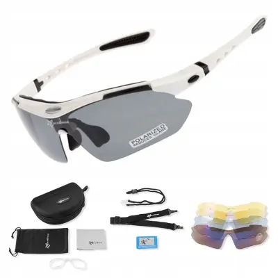 ROCKBROS POLARIZACIJA KOLESARSKA OČALA ZA ŠPORT DURABLE WHITE
