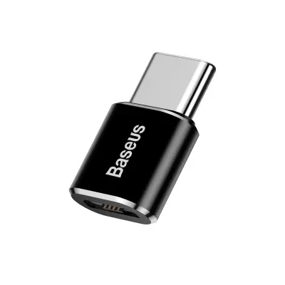 Baseus Mini Adapter Pretvornik iz Micro USB v USB-C - Črna