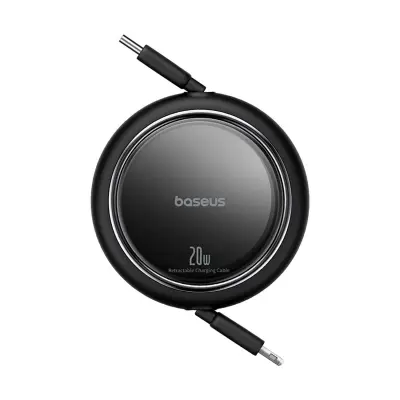 Retractable Baseus Free2Pull kabel USB-C / Lightning 20W 1m - črna