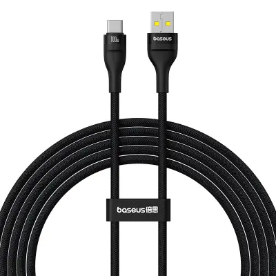 Baseus Flash 2 Kabel USB-A / USB-C 100W, 2m - Črna