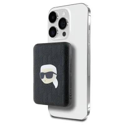 POWERBANK KARL LAGERFELD KARL HEAD PIN ZA MAGSAFE 5000MAH 16W ZA IPHONE ČRNA
