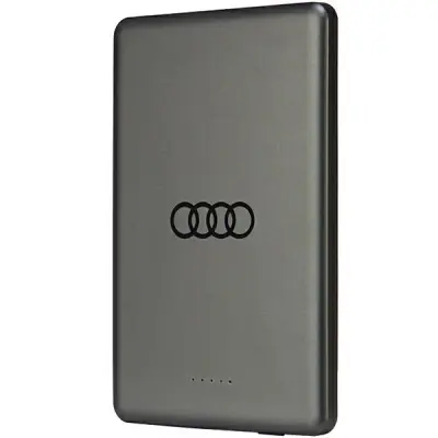 POWERBANK AUDI BIG LOGO ZA MAGSAFE INDUKCIJO 15W 5000MAH ZA TELEFONE SIVA