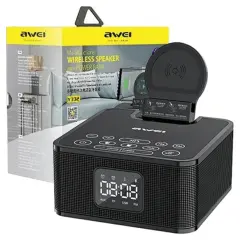 AWEI Y332 BLUETOOTH ZVOČNIK Z INDUKTIVNIM POLNILCEM ČRNO ČRN
