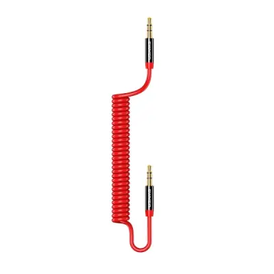 USAMS AUDIO JACK ADAPTER 3.5MM ZA TELEFONE 1.2M KABEL RDEČ