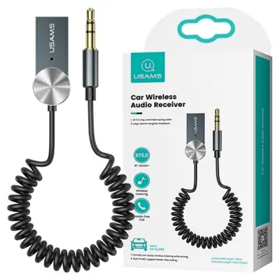USAMS AVDIO ADAPTER BLUETOOTH 5.0 USB-AUX SIV OVITEK ZA TELEFON