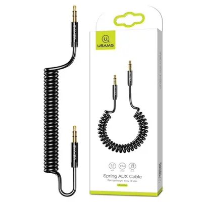 USAMS ADAPTER AUDIO JACK 3.5MM ZA TELEFONE IN TABLICE 1.2M KABEL ČRN