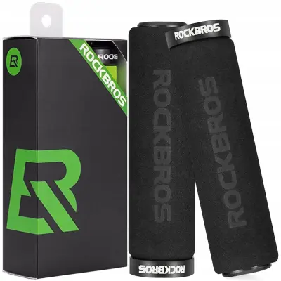 ROČAJI ZA KOLO ROCKBROS Z GOBO ZA KRMILO, ČRNI, ZA KOLO UDOBNI