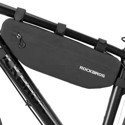 TORBA ZA KOLESA ROCKBROS VELCRO 3L ČRNA PREVLEKA TORBA ZA KOLESA