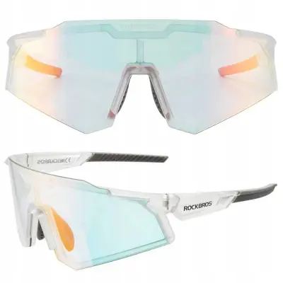 KOLESARSKA OČALA ROCKBROS FOTOKROMNA UV400 UDOBNA BELA DURABLE