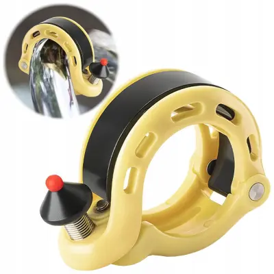 KOLESARSKI ZVONČEK ROCKBROS ČRKA Q DURABLE LOUD YELLOW ZA KOLO