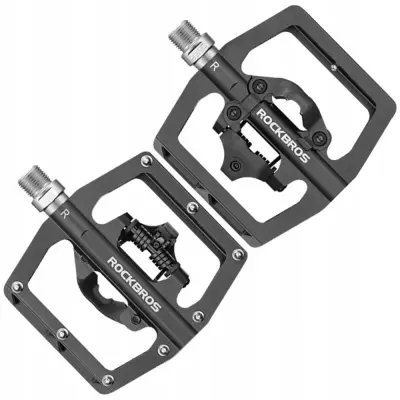 KOMPLET PEDALOV ZA KOLESA IZ ALUMINIJEVE ZLITINE ROCKBROS, ČRN