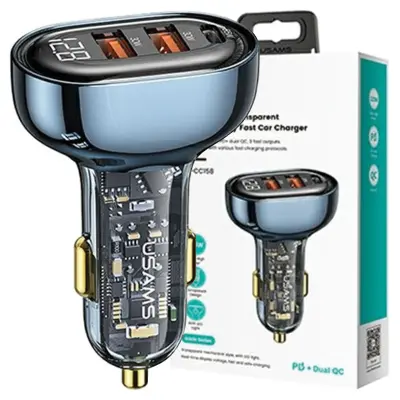 USAMS MREŽNI POLNILEC 2XUSB+1XUSB-C 125W ZA TELEFONE IN TABLICE