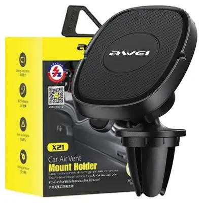 AWEI MAGNETNO AVTODRŽALO X21 ZA ZRAČNO REŠETKO, ČRNO