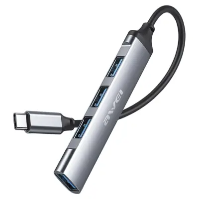 AWEI HUB CL-150T 4XUSB-A ČRNO/ČRN RAZDELITEV ZA TELEFON, PRENOSNIK