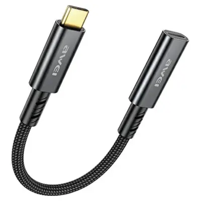 AWEI ADAPTER CL-216T USB-C/USB-C ČRNO ETUI KABEL ZA TELEFON 1M