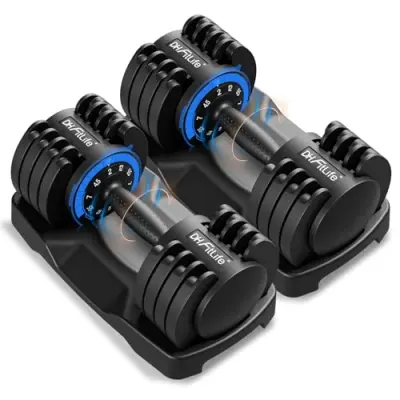 DH FitLife Nastavljive Hantle 2 do 12 KG z 5 Težnostnimi Stopnjami, 2 Kos Komplet