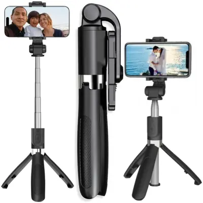 TECH-PROTECT L01S SELFIE STICK STATIV BLUETOOTH STATIV ZA TELEFON ČRN