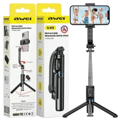AWEI SELFIE STICK X49 ČRN MONOPOD STATIV ZA TELEFON