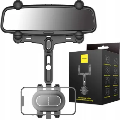 SPACECASE AVTODRŽALO ZA TELEFON SC19 OGLEDALO ČRNO ZA OGLEDALO