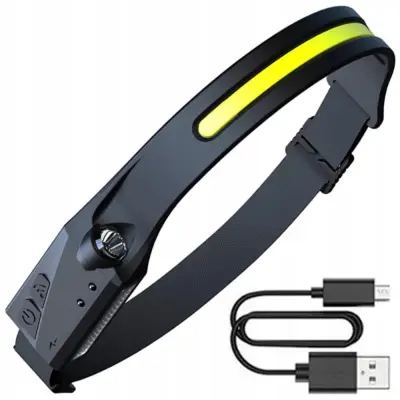 LED ŽAROMET S SENZORJEM GIBANJA USB-C 1200 MAH DURABLE ČRN
