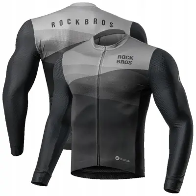 KOLESARSKI DRES ROCKBROS Z DOLGIMI ROKAVI XL POMLAD POLETJE ČRN