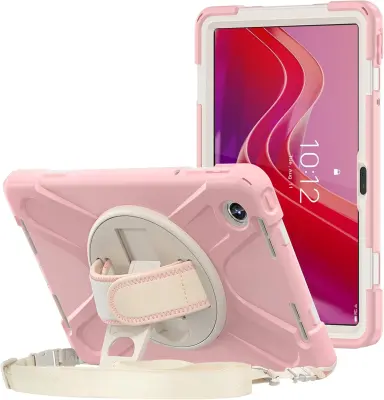 Ohišje za iPad Air 5/Air 4 10/9" s stojalom in naramnico Roza