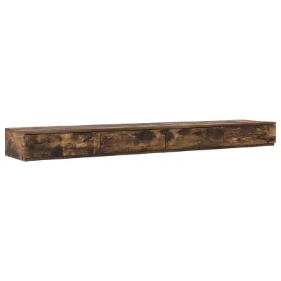 vidaXL posteljni predali v prekajanem lesu - 180 x 36,5 x 16,5 cm - narejeno iz naravnega lesa