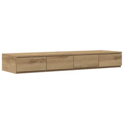 vidaXL Predali za posteljo, umetni hrast 120x36,5x16,5 cm, inženirski les