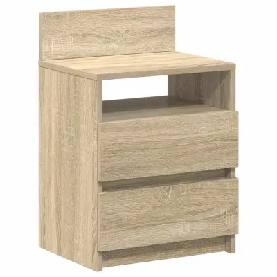 vidaXL Nočna omarica z 2 predaloma sonoma hrast 40x33x60 cm