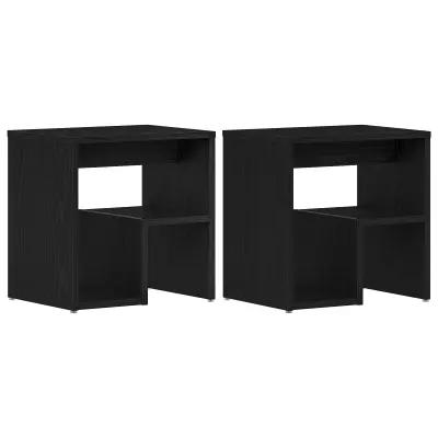 vidaXL Nočne omarice 2 kosa Črni hrast 40x30x40 cm Inženirski les
