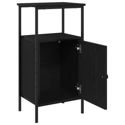vidaXL Nočne omarice 2 kosi Črna Oreh 41x31x80 cm Iverna les