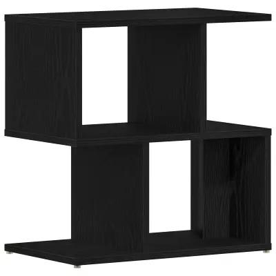 vidaXL Nočna omarica Črni hrast 50x30x51,5 cm inženirski les